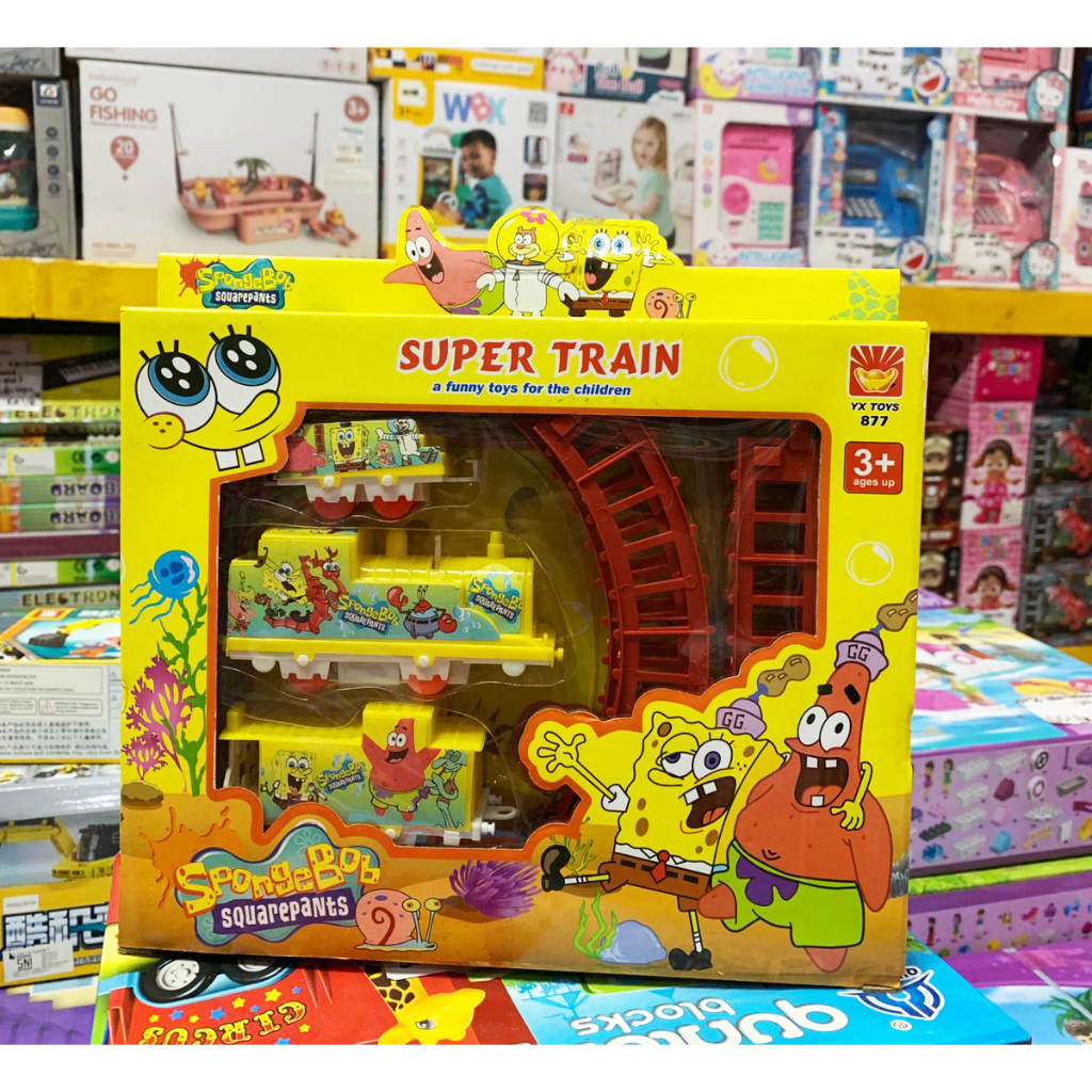 Jual Mainan Kereta Spongebob / Super Train Spongebob 877-33L | Shopee ...