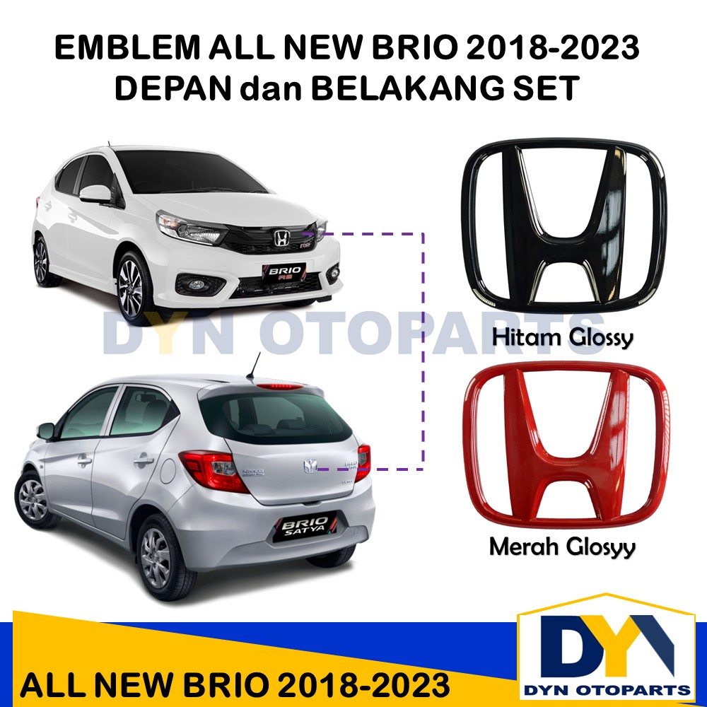 Jual DYN155- Honda BRIO ALL NEW Depan Belakang SET All New Brio, Emblem ...