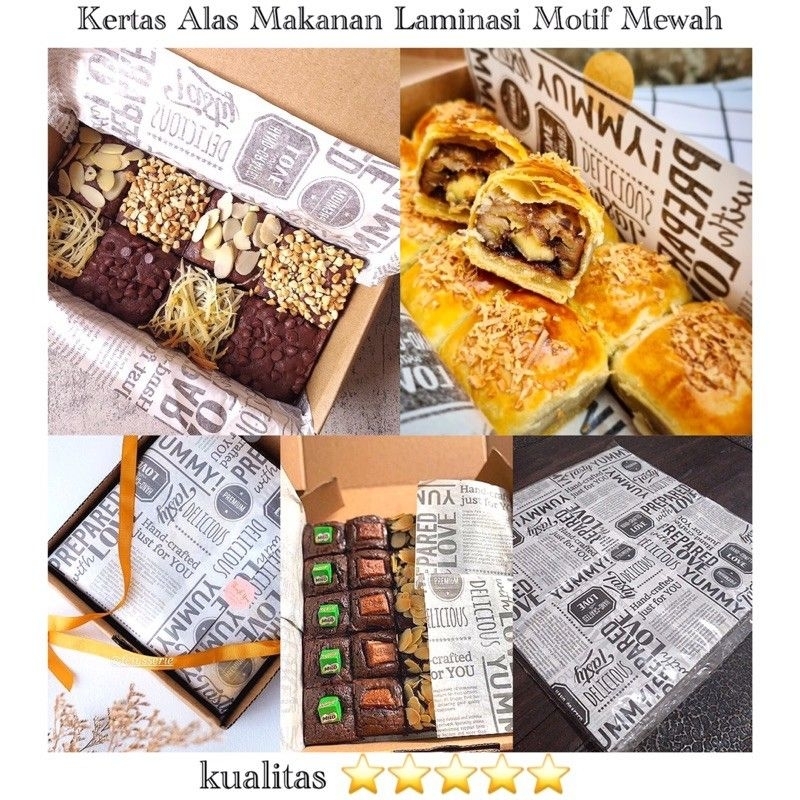 Jual MOLIESTORE | 100 SHEET RICE WRAP 20x20cm / KERTAS NASI MOTIF ...