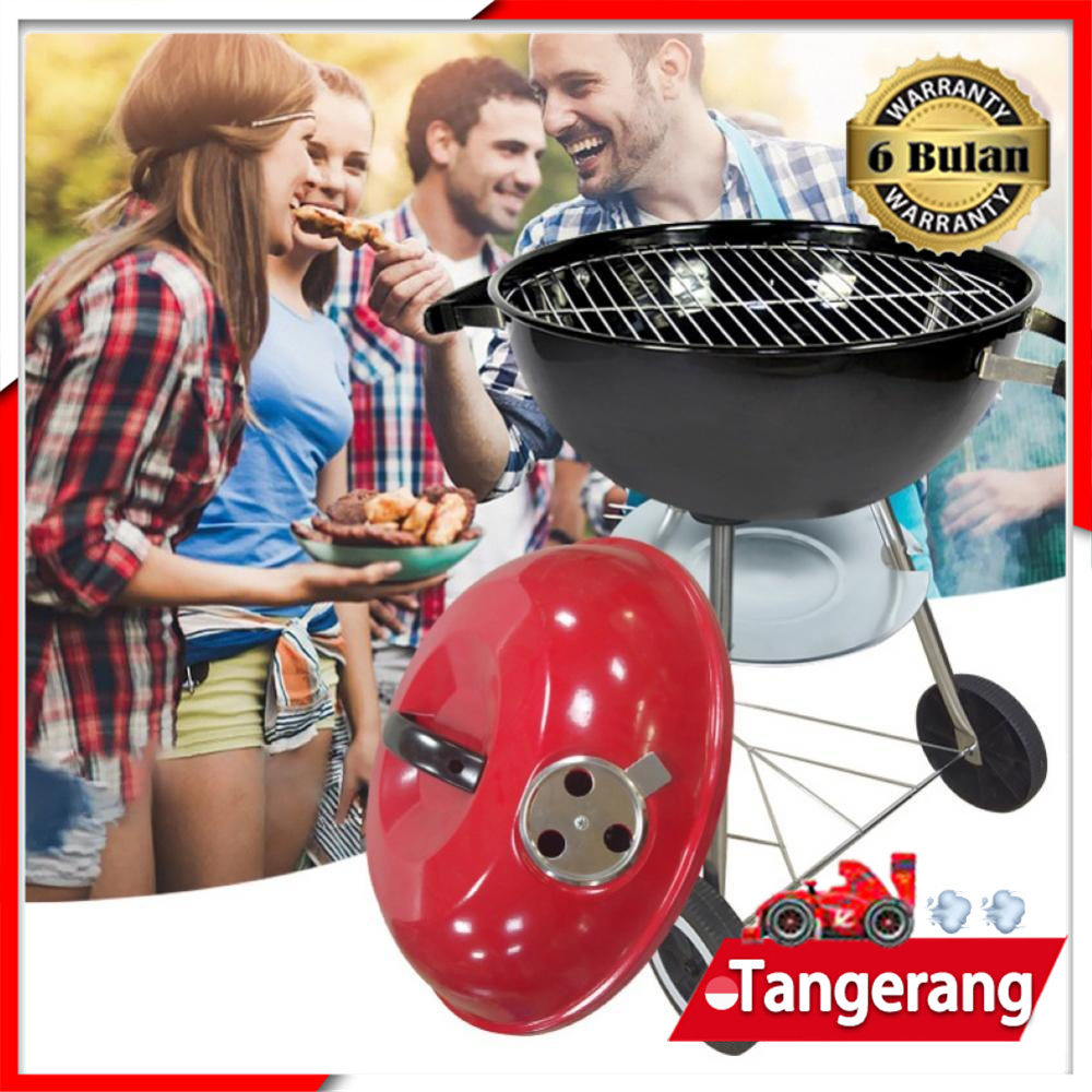 Jual Alat Panggang BBQ Grill Outdoor Trolley Barbecue Charcoal Grill 17 ...