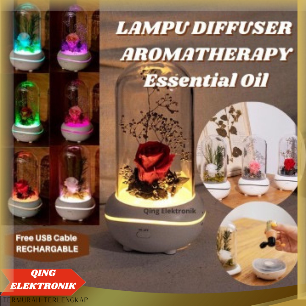 Jual Lampu Tidur Aromatherapy Diffuser Led Rose Essential Oil ...
