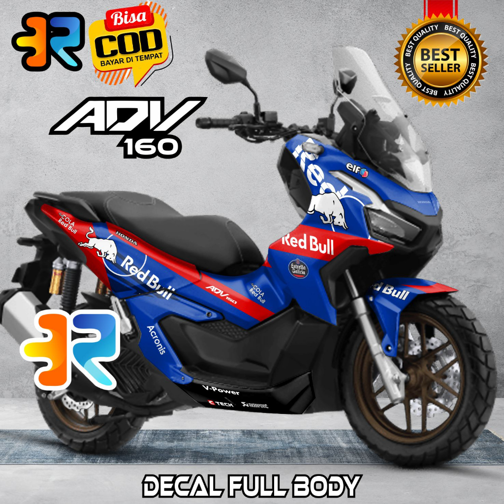 Jual Decal ADV 160 Stiker Full Body Variasi Desain Redbull | Shopee ...