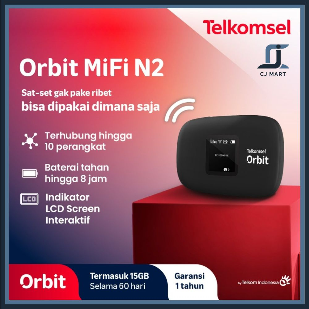 Jual Telkomsel Orbit Mifi N2 Portable Modem Wifi 4G High Speed Bonus ...