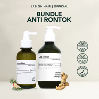 Lab On Hair Bundle Anti Rontok Scalp Spray Dan Shampoo - Paket Scalp Spray dan Shampoo Untuk Menjaga Kesehatan Kulit Kepala dan Menguatkan Rambut Merawat Kesuburan Menjaga Kesehatan Kulit Kepala dan Mempercepat Pertumbuhan Rambut