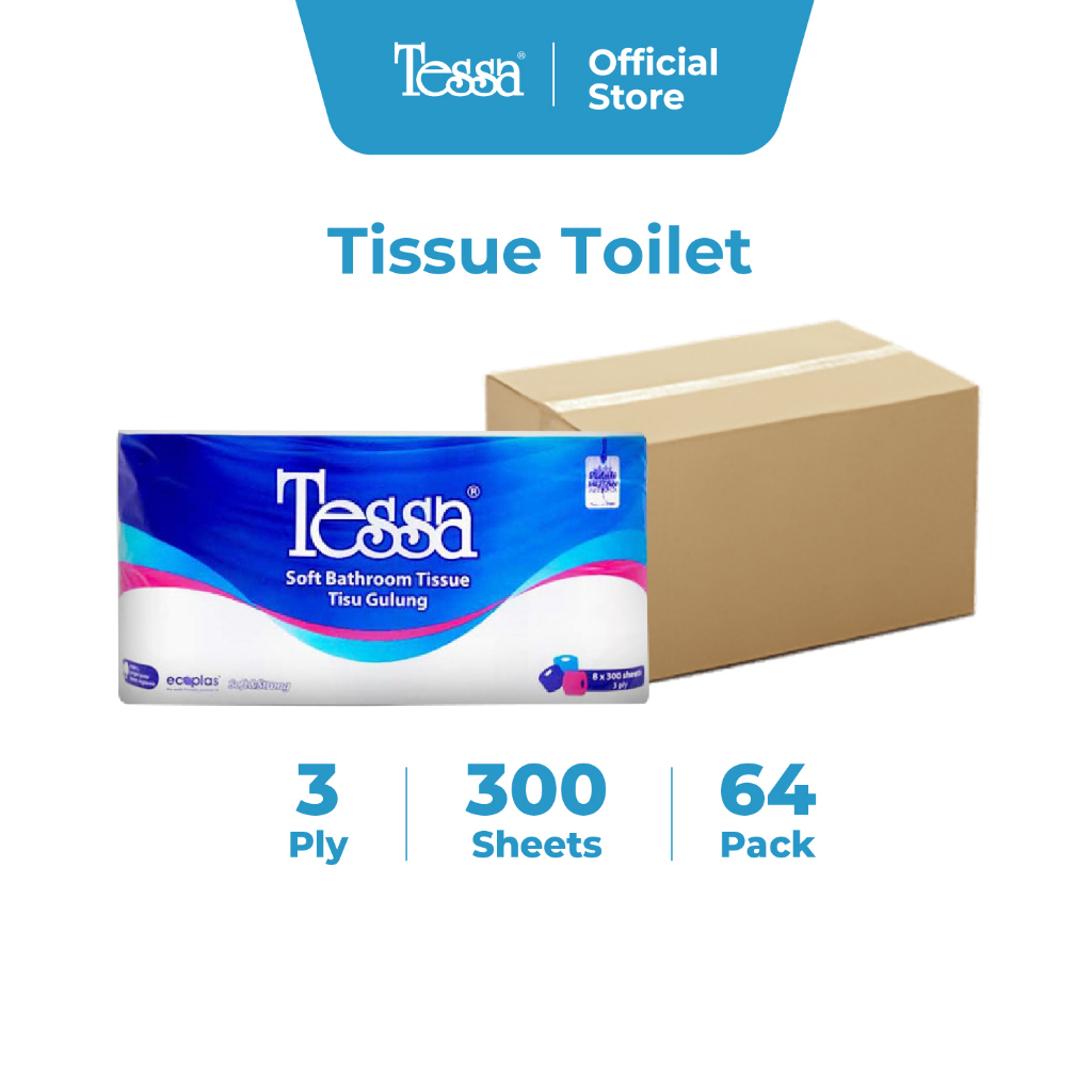 Jual Kemasan Karton Tessa Toilet Tissue 300 Sheets X 8 Roll Isi 8 Pack Shopee Indonesia