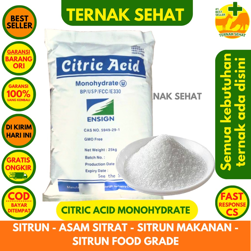 Jual CITRIC ACID 500gr - Sitrun - Food grade - Sitrun Makanan - Asam ...