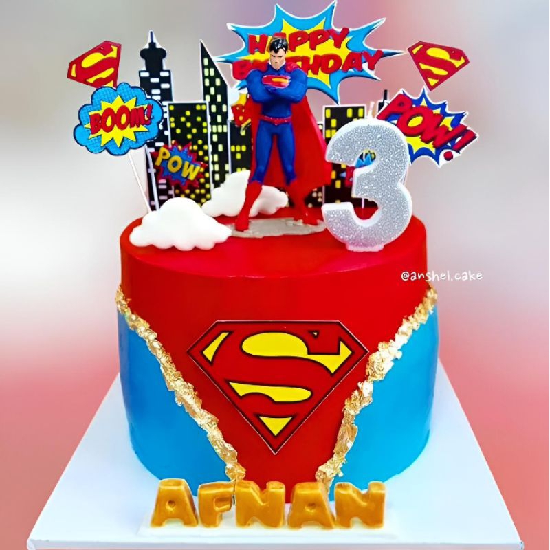 Jual kue ulang tahun superman - kue ultah karakter - kue superman