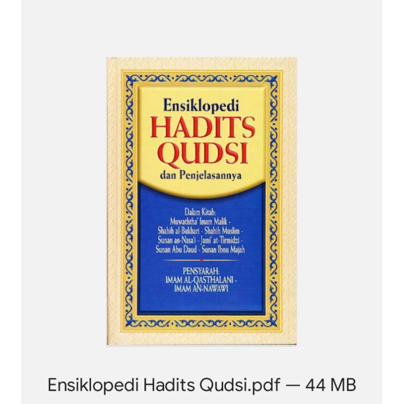 Jual Buku Digital Ensiklopedi Hadits Qudsi | Shopee Indonesia