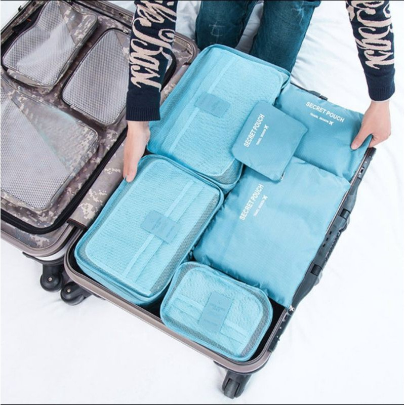Jual TAS TRAVEL 6 IN 1UNIVERSAL TRAVEL POUCH SERBAGUNA STORAGE BAG TRAVEL BAG ORGANIZER