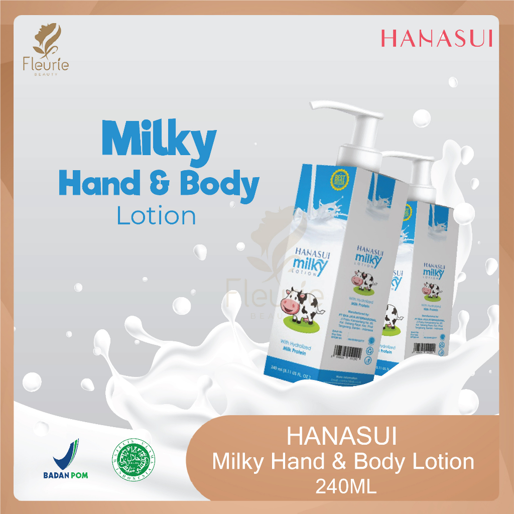 Jual HANASUI Milky Hand & Body Lotion 240ML Body Lotion Hanasui Halal