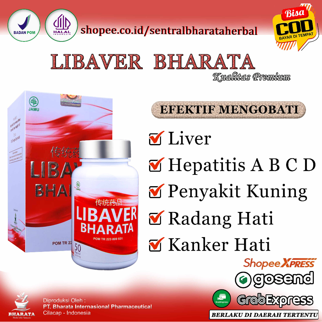 Jual Libaver Bharata Obat Liver Hepatitis A B C D Herbal Liver Bengkak ...