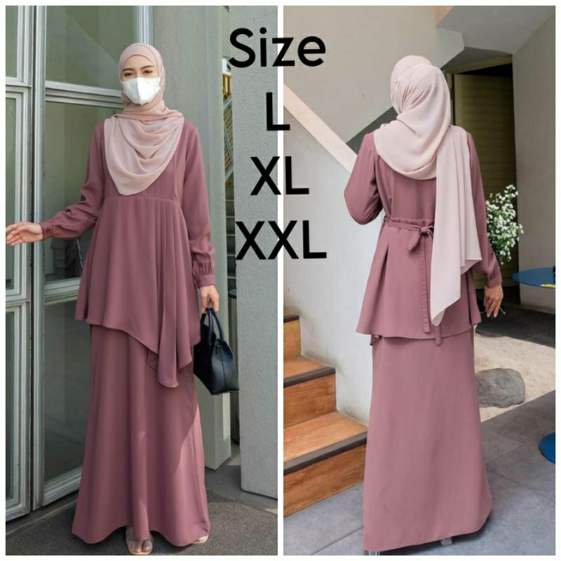 Jual Ufaira olshop one Set Inara Setelan wanita Terbaru Crincle Airflow ...