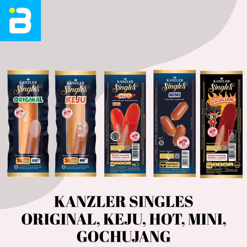 Jual Sosis Kanzler Singles Original Keju Hot And Mini 65 G Shopee