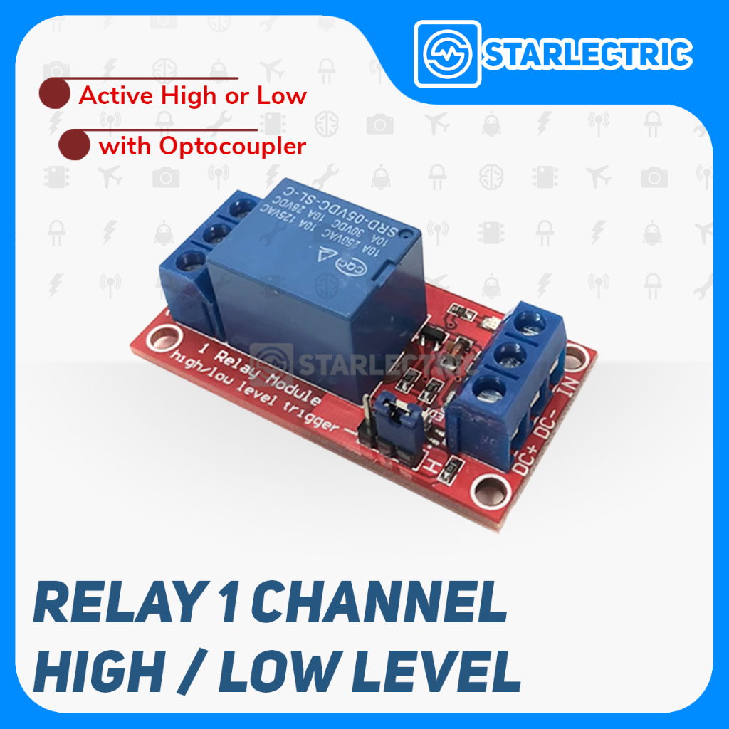 Jual Module Relay 1 Channel 5V Active High Or Low Trigger Optocoupler ...