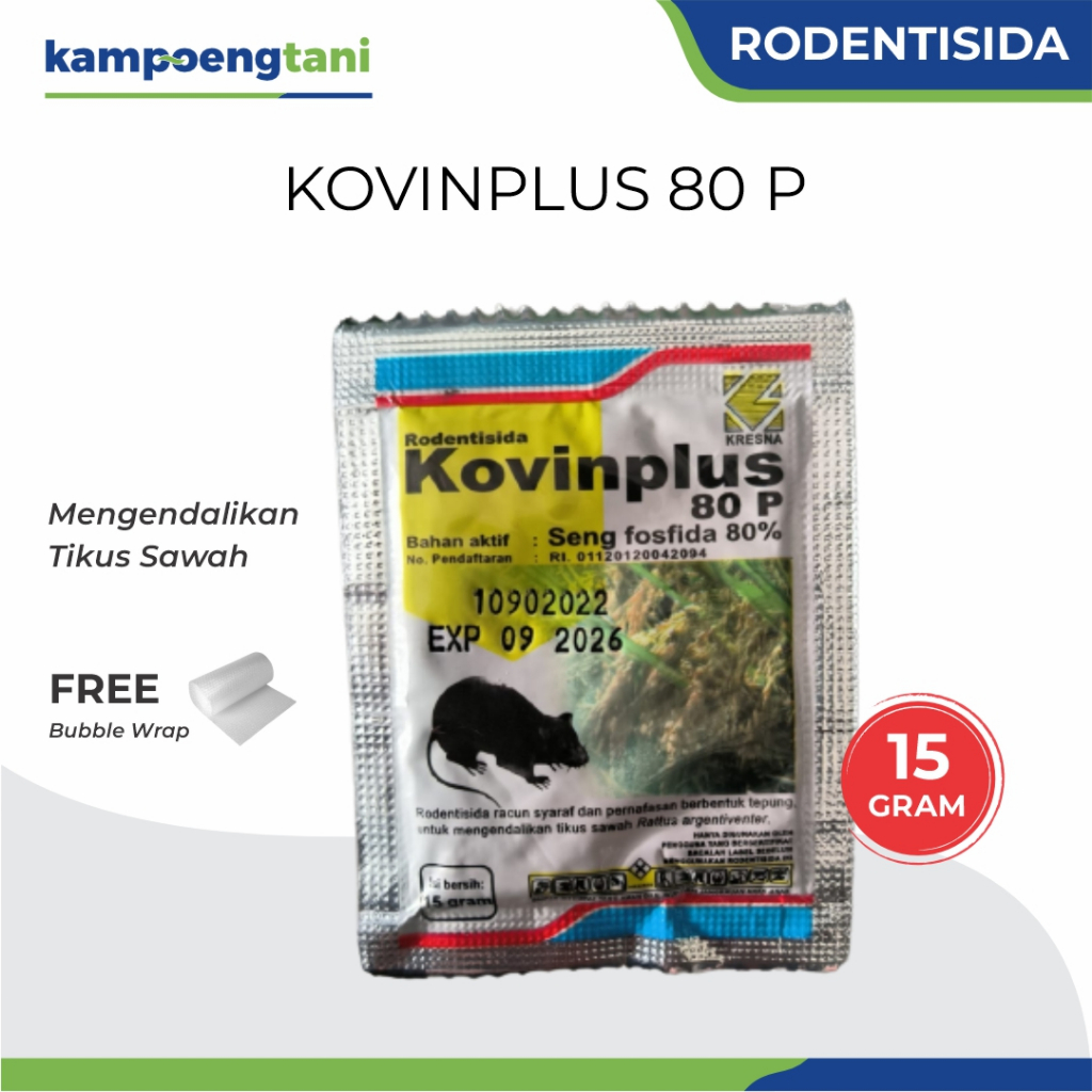 Jual Racun Tikus Kovinplus P Gram Rodentisida Seng Fosfida Obat