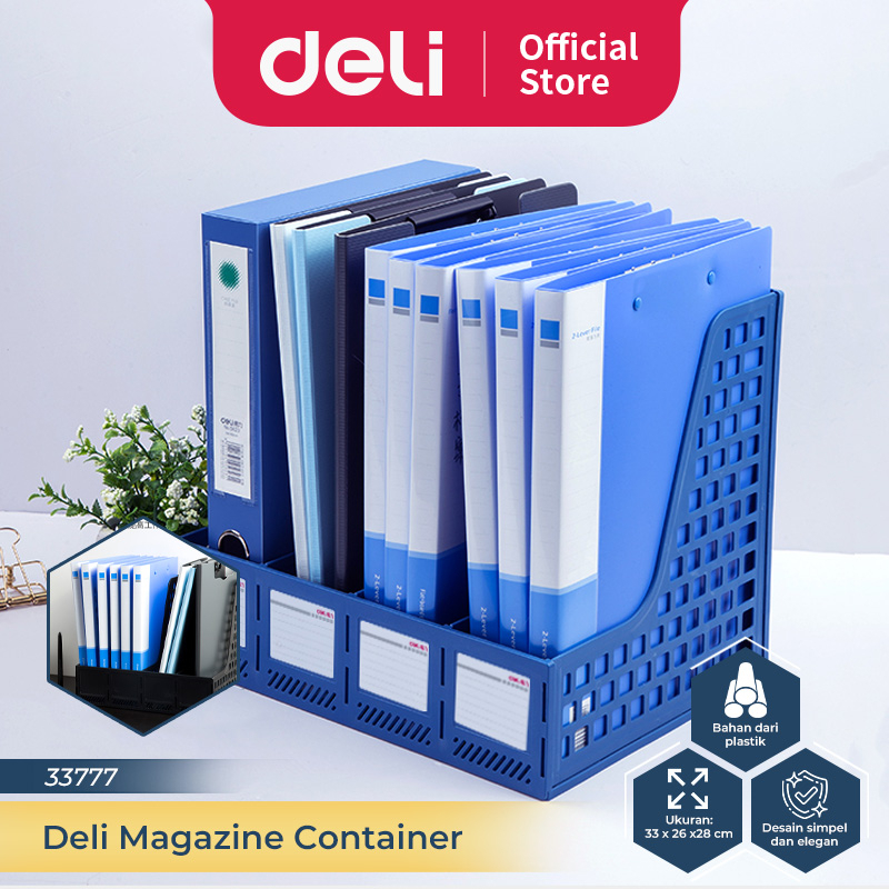 Jual Deli File Tray / Rak Box File Bahan Plastik 4 Sekat 33777 | Shopee ...