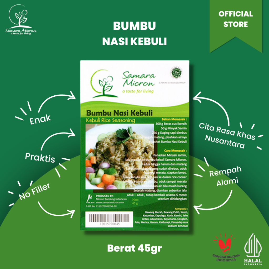 Jual Bumbu Racik Nasi Kebuli Samara Micron - 45gr | Shopee Indonesia