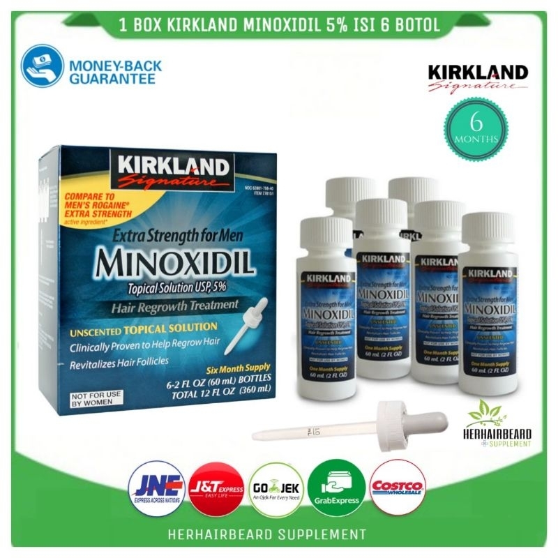 Jual Kirkland Minoxidil 5 1 Box Isi 6 Botol Kirkland Minoxidil 5 Original 1 Box Segel