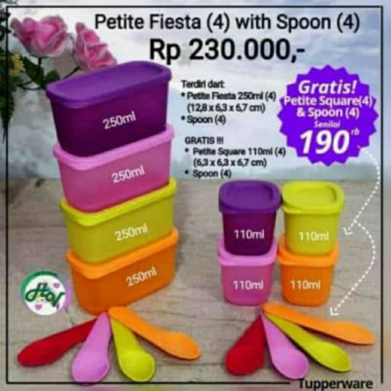Jual paket petit fiesta tupperware | Shopee Indonesia