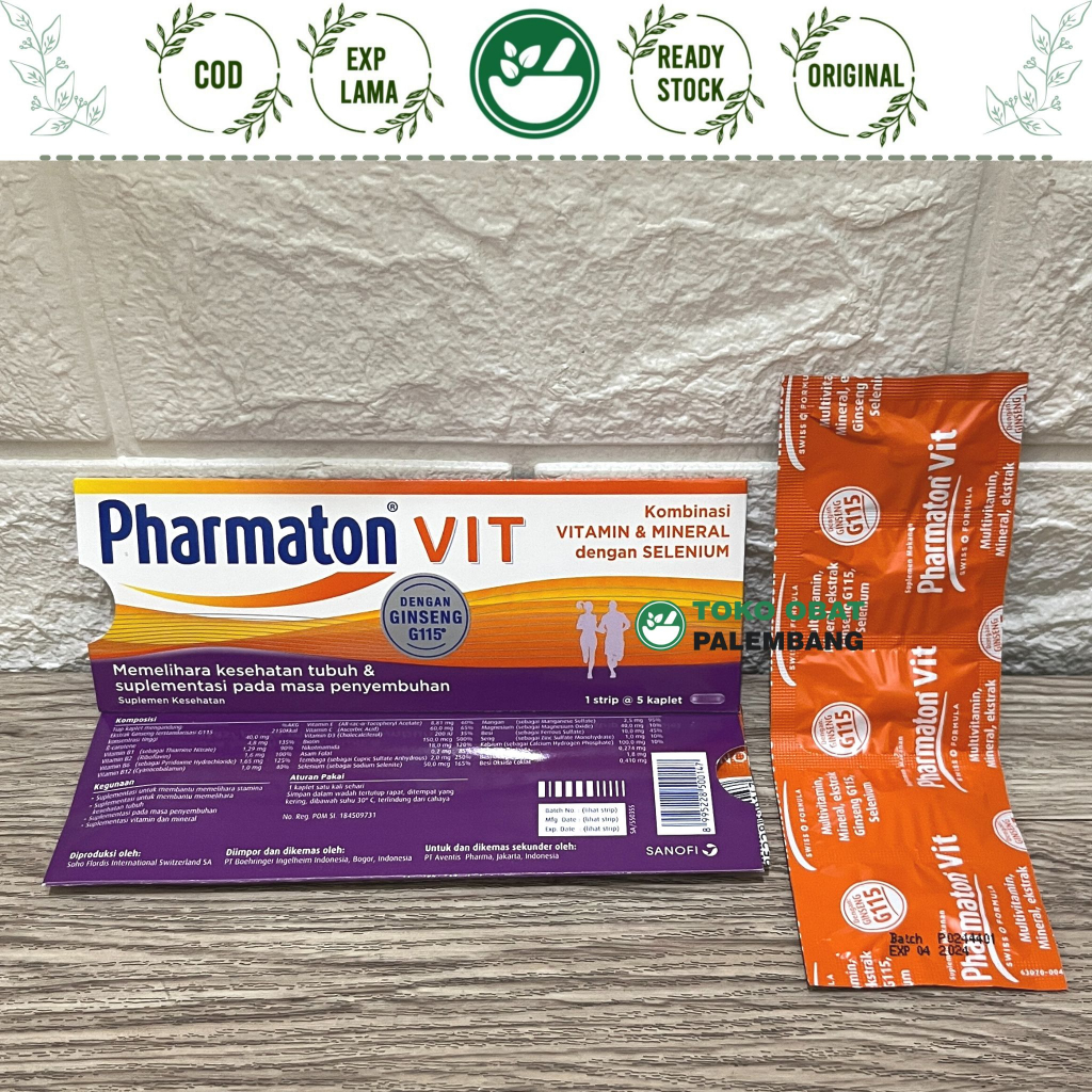 Jual PHARMATON VIT 5 TABLET MULTIVITAMIN MINERAL GINSENG SELENIUM SWISS