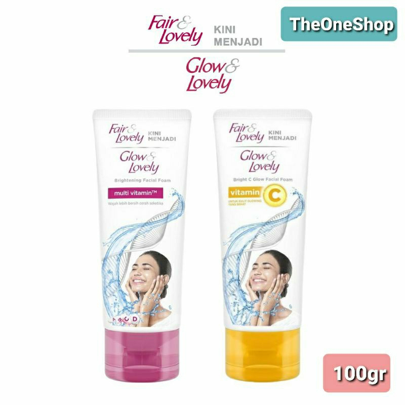 Jual FAIR & Lovely Face Wash 100gr / Glow & Lovely Facial Foam 100 ml