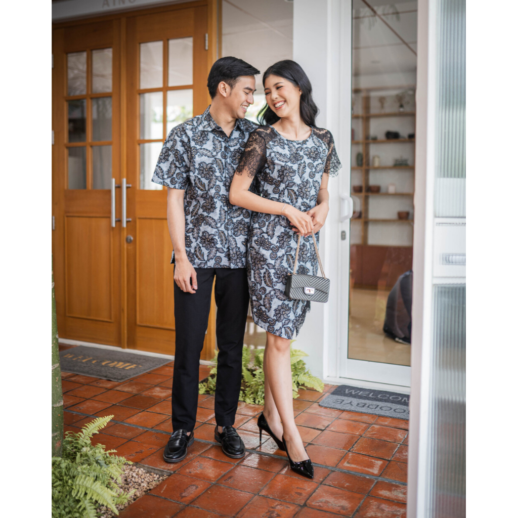 Jual Bhatara Batik Set Couple Kemeja Dan Dress Keanu Katie 5409 ...