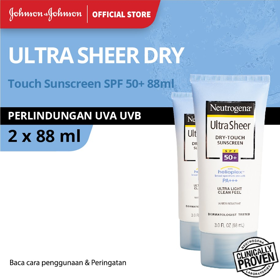 Jual Neutrogena Ultra Sheer Dry Touch Sunscreen Spf 50 Pelindung Tabir Surya 88 Ml Isi 2