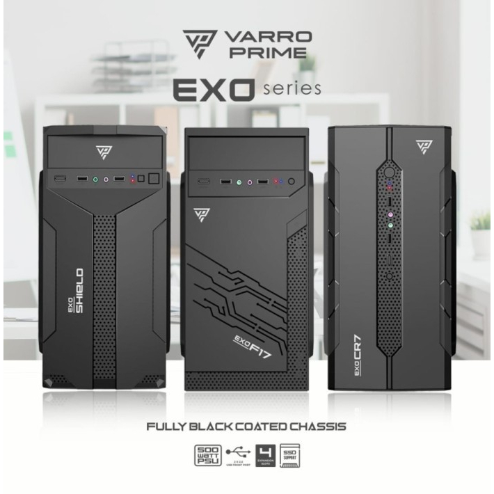 Jual CASING VARRO PRIME M-ATX INCLUDE PSU 380 WATT I VARRO F17 CR7 ...