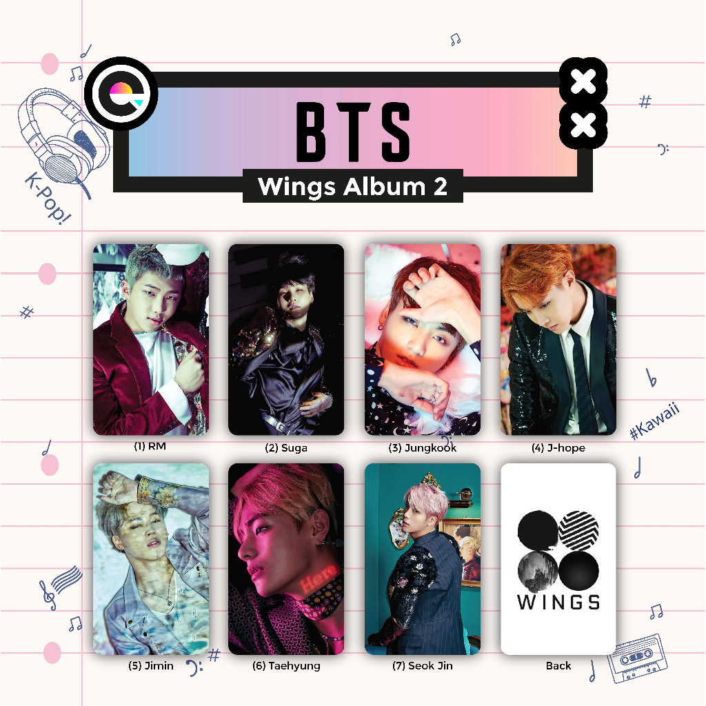 Jual Photocard PC BTS Wings Series 2 Album Photocard Lomo Polaroid