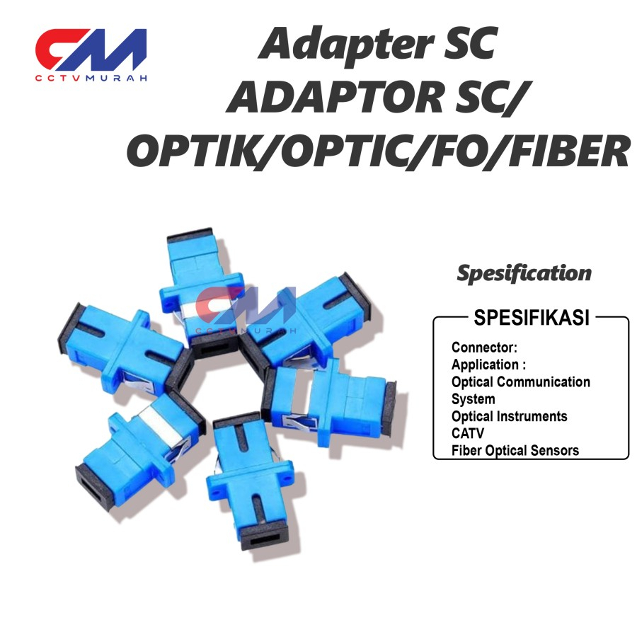 Jual Adapter SC For Fiber Optic || Blue Cyan perpcs | Shopee Indonesia