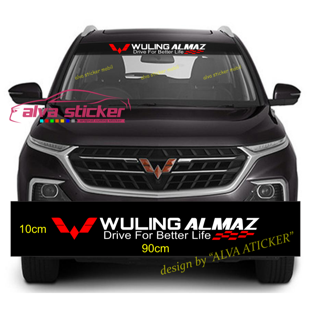Jual best sticker cutting mobil almaz stiker kaca depan mobil wuling ...