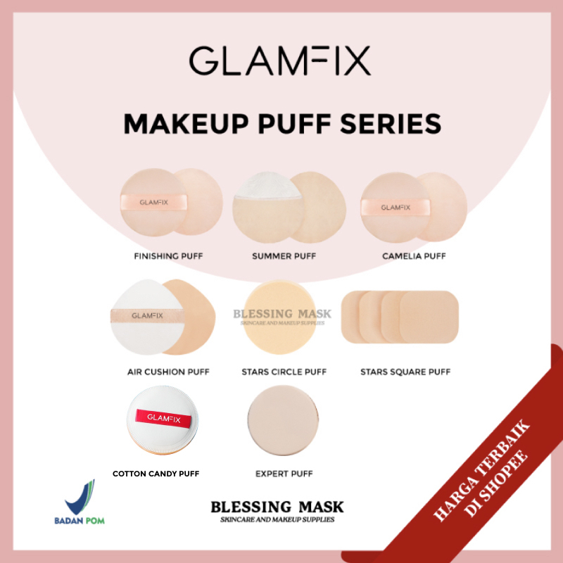 Jual GLAMFIX Finishing | Summer | Camelia Loose Powder Puff | Spons ...