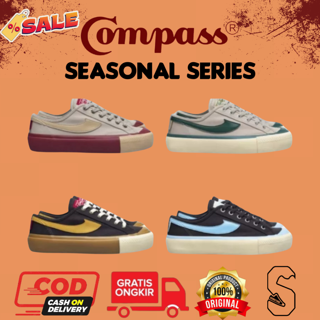 Jual Sepatu Compass Gazelle Low Seasonal Series Compass Gazelle Low Choco Ice Compass 3297