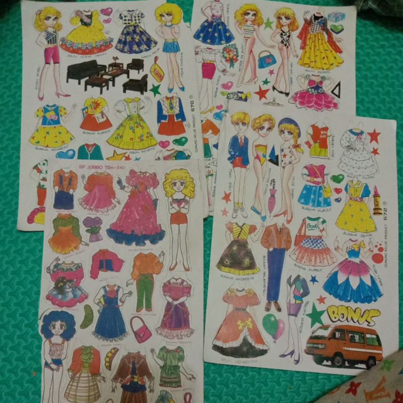 Jual Bepe Bepean Jadul Orang Orangan Kertas Paper Doll Mainan Anak