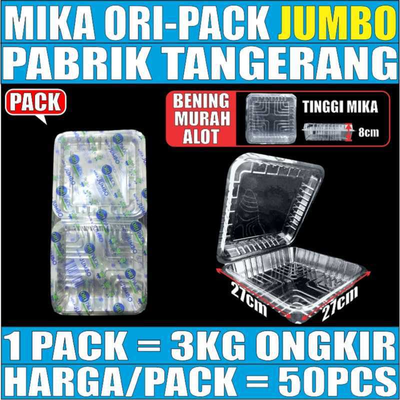 Jual Mika Kue Ori Jumbo Bolu Besar Per Pack Kotak Makanan Plastik