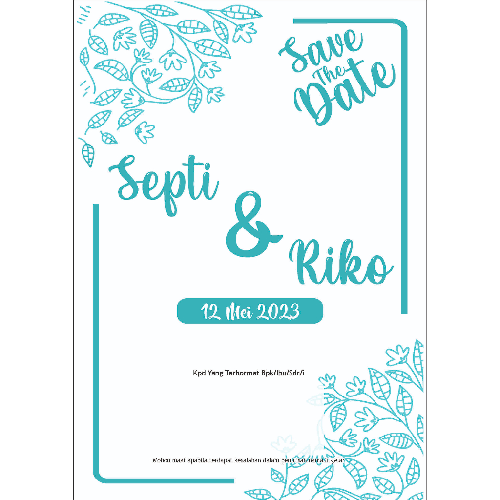 Jual Undangan pernikahan Simpel / Undangan Nikah / Undangan | Shopee