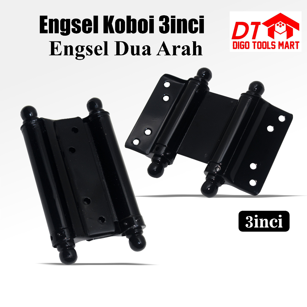 Jual Engsel Koboi 3 Inci Engsel Pintu Koboy Dua Arah Hitam | Shopee ...