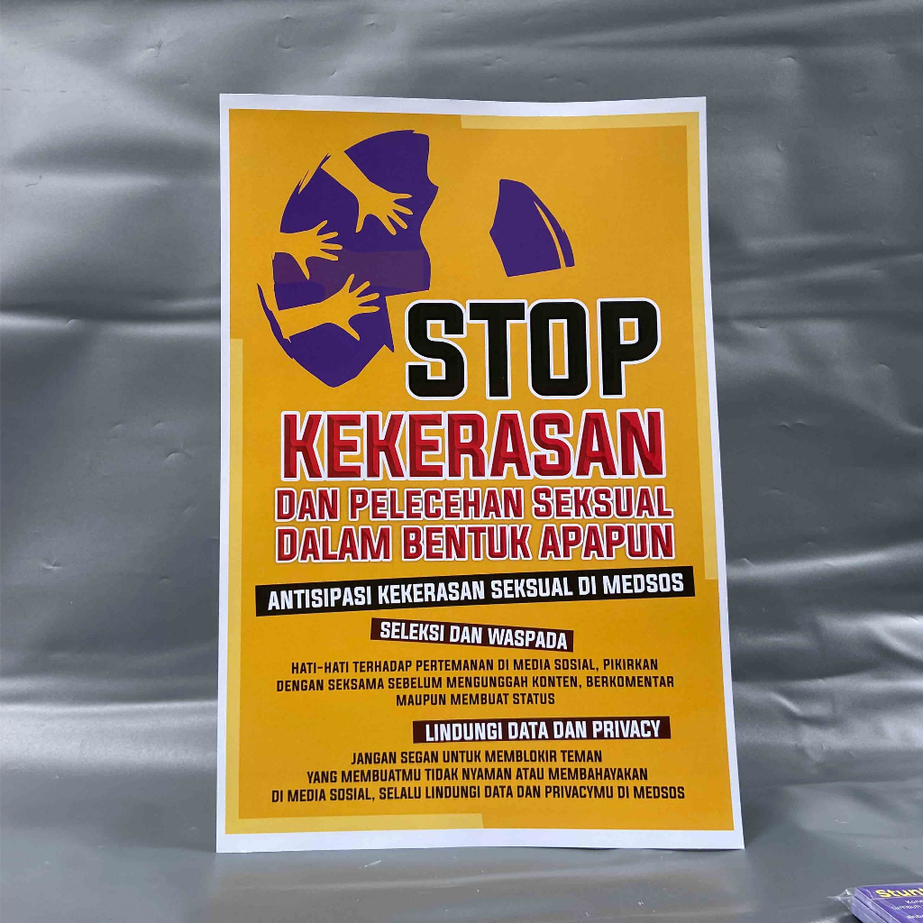 Jual Poster Stop Kekerasan Poster Stop Pelecehan Poster Stop Kekerasan Dan Pelecehan Seksual 