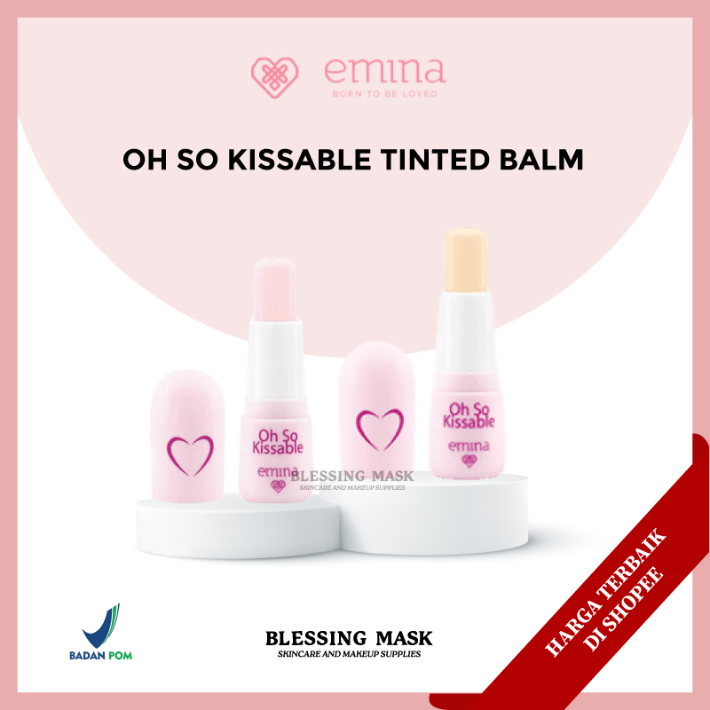 Jual Emina Oh So Kissable Tinted Balm Stick 3.4g Lip Balm Shopee Indonesia