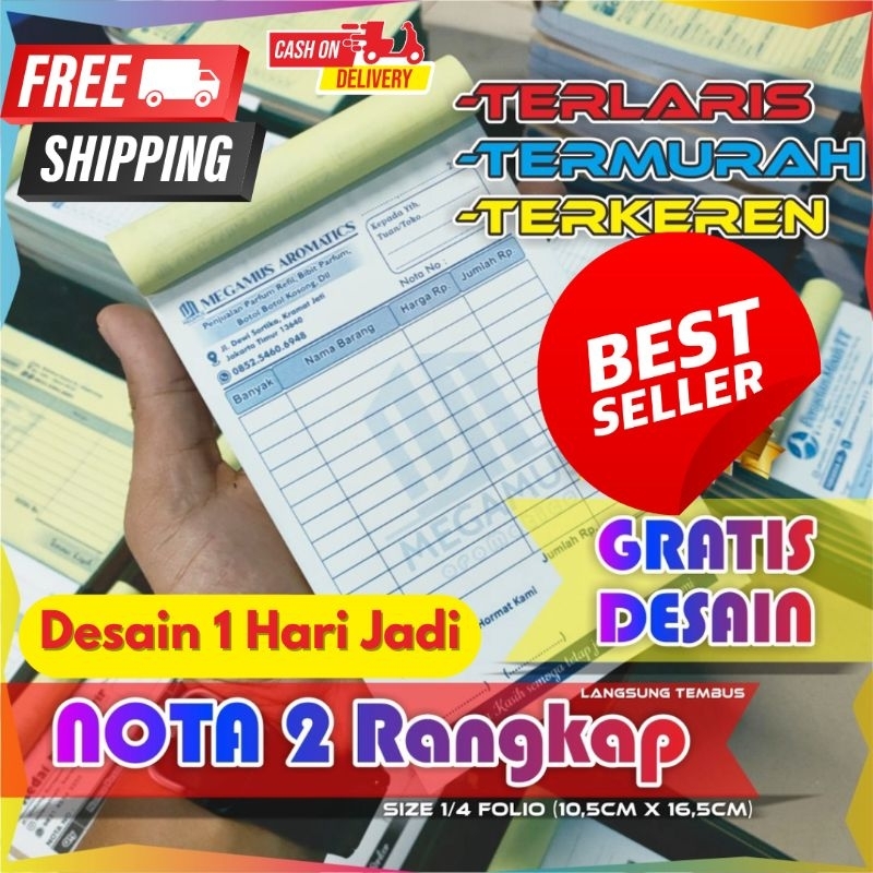 Jual Terlaris 14 F 2ply Nota Olshop Nama Sendiri Nota Custom 2 Rangkap Ukuran 14 Folio 2 1512