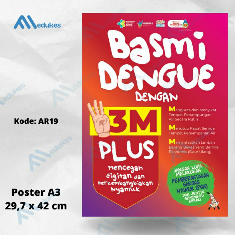 Jual Poster Cegah Dengue Dengan 3m Plus Poster 3m Plus Dbd Shopee Indonesia 7094