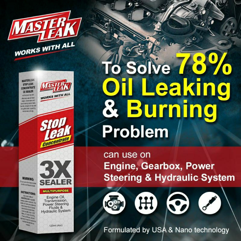 Jual MASTER LEAK OLI REMBES SEAL BOCOR MESIN MOBIL TRUK MESIN ENGINE
