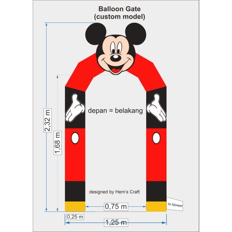 Jual Balon Gate Karakter | Character Balloon Gate | Balloon Custom ...