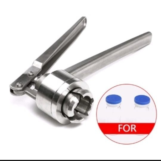 Jual Stainless Steel Manual Crimper Vial Bottle Cap Sealer 3,2cm Murah