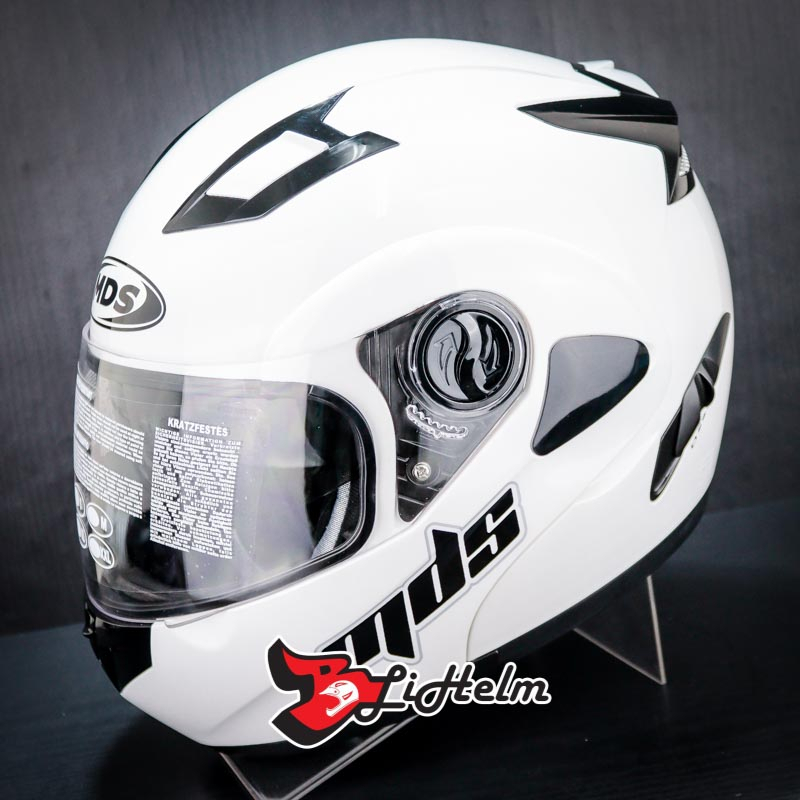 Jual Helm Mds Pro Rider White Modular Helmet Sni Double Visor