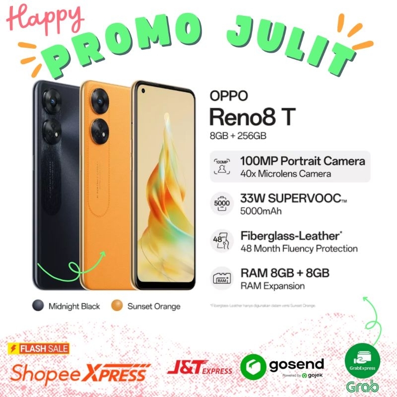 Jual OPPO Reno8 T 4G 8GB/256GB [Kamera Potret 100MP, 33W SuperVOOC ...