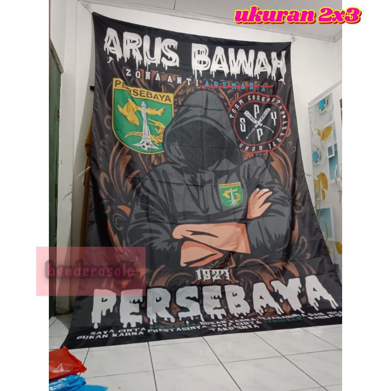 Jual Promo Meledak Bendera Full Printing Suporter Persebaya