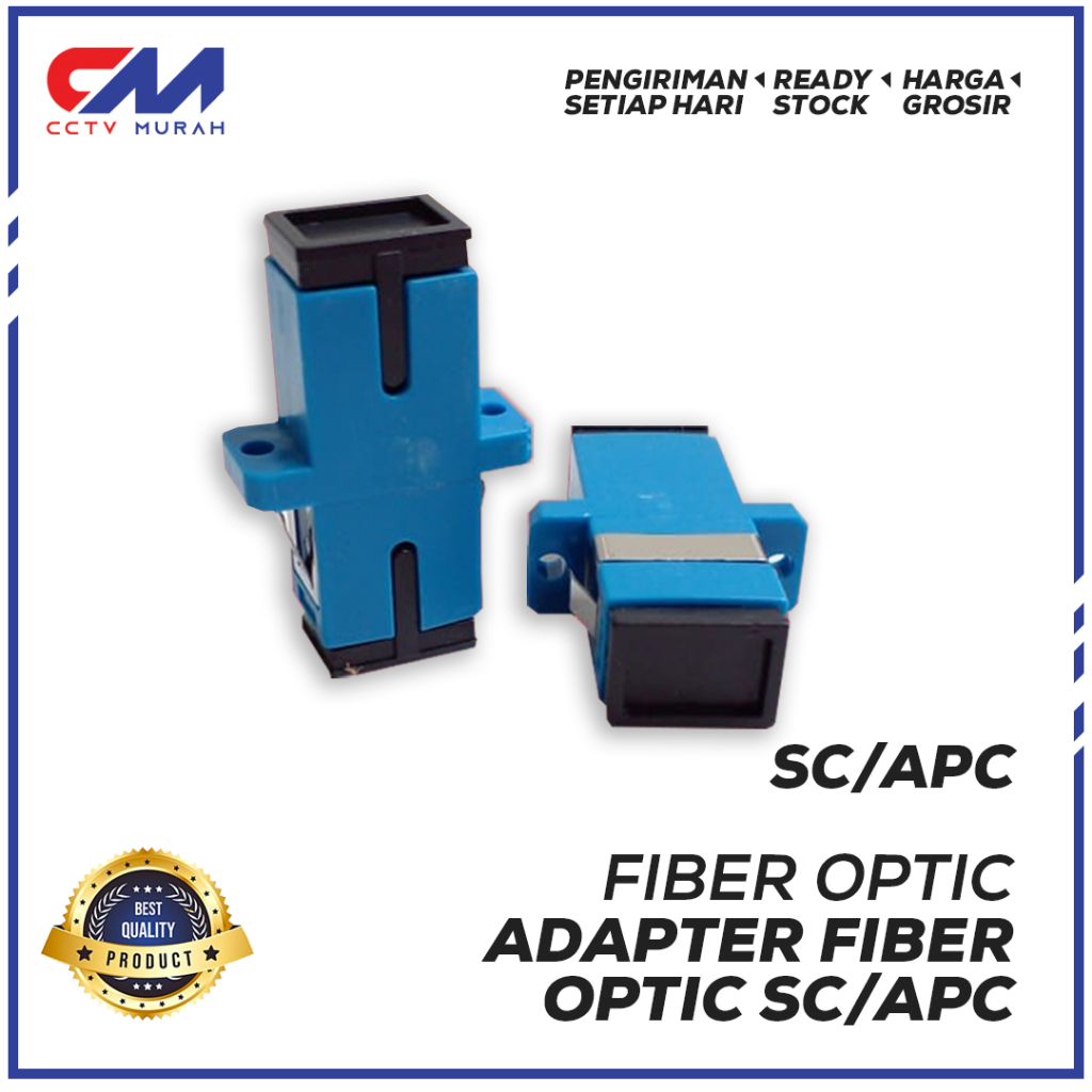 Jual Adapter SC For Fiber Optic || Blue Cyan perpcs | Shopee Indonesia