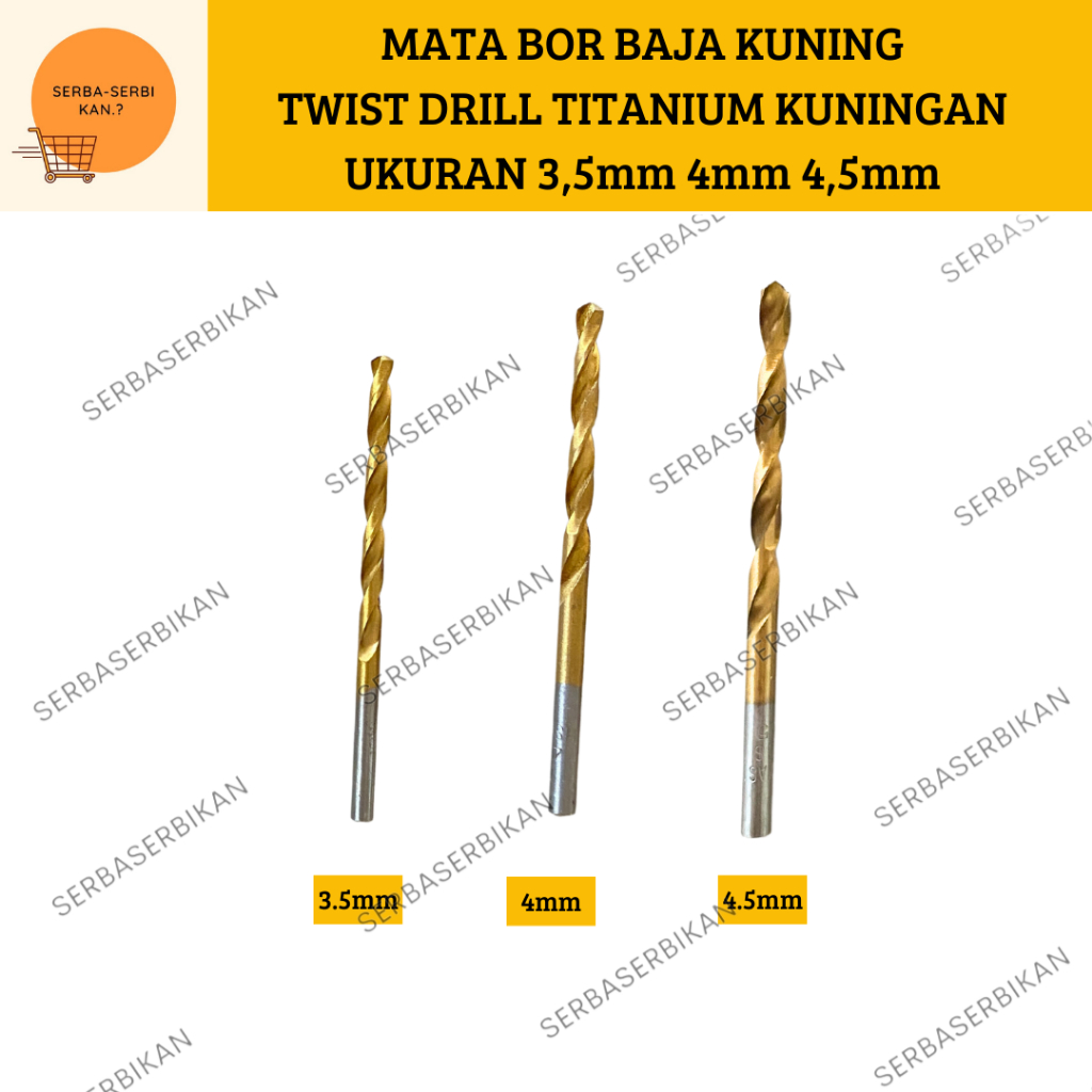 Jual MATA BOR KUNING BESI BAJA 3,5mm 4mm 4,5mm | Shopee Indonesia