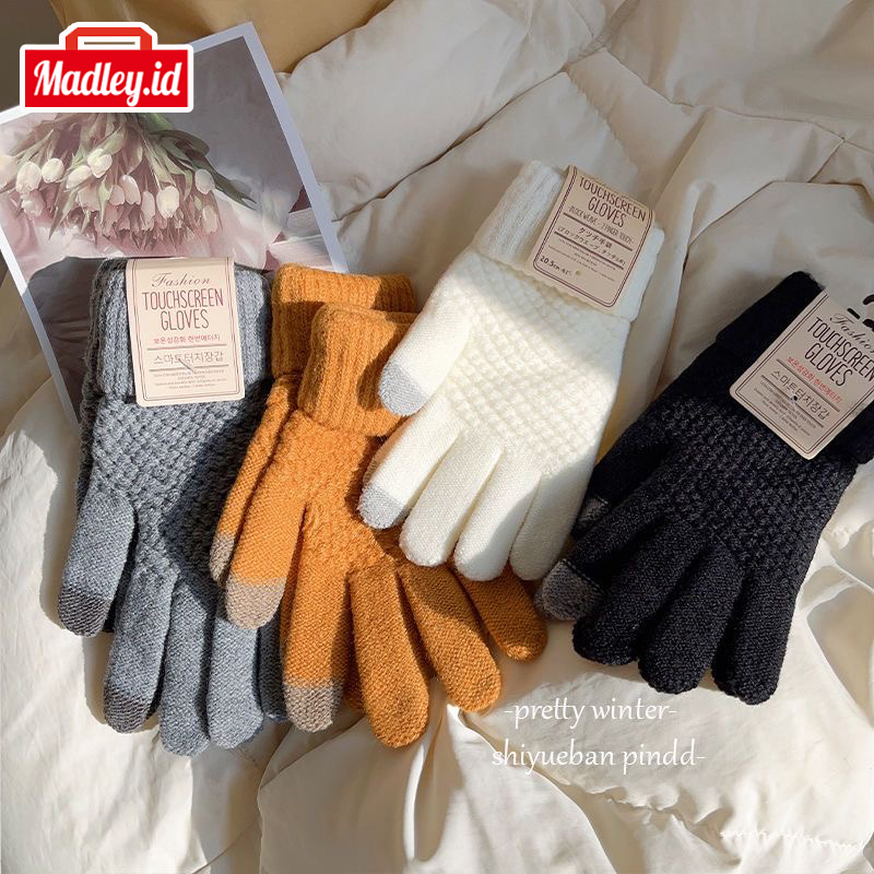 MAdley Gloves Winter Sarung Tangan TouchScreen Musim Dingin Motor Fashion  Pria Wanita